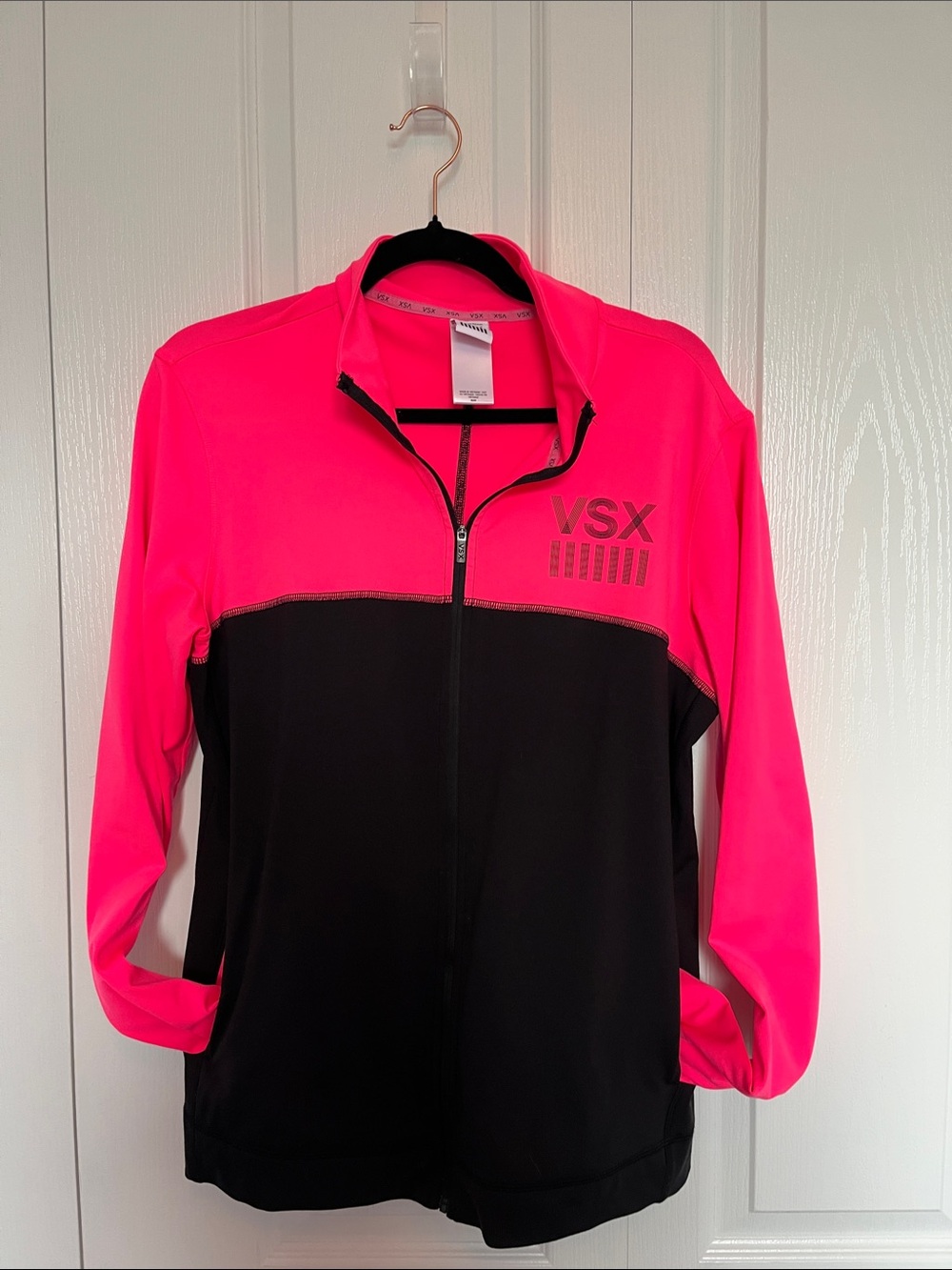 VSX Pink and Black Full-Zip Lightweight Athletic Jacket